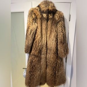 Vintage Finnish Racoon Fur Coat